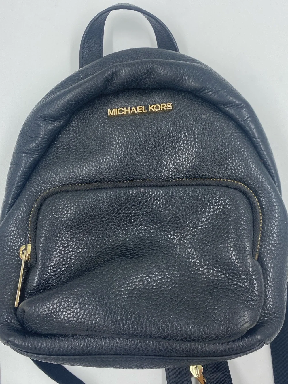 Michael Kors Erin convertible backpack purse pebbled leather gold-tone hardware